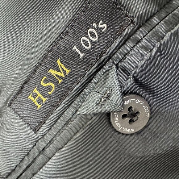 Hart Schaffner & Marx 2 Piece Suit 48R Blazer 42X26 Pants Chalk Pinstripe Gray - Picture 7 of 16